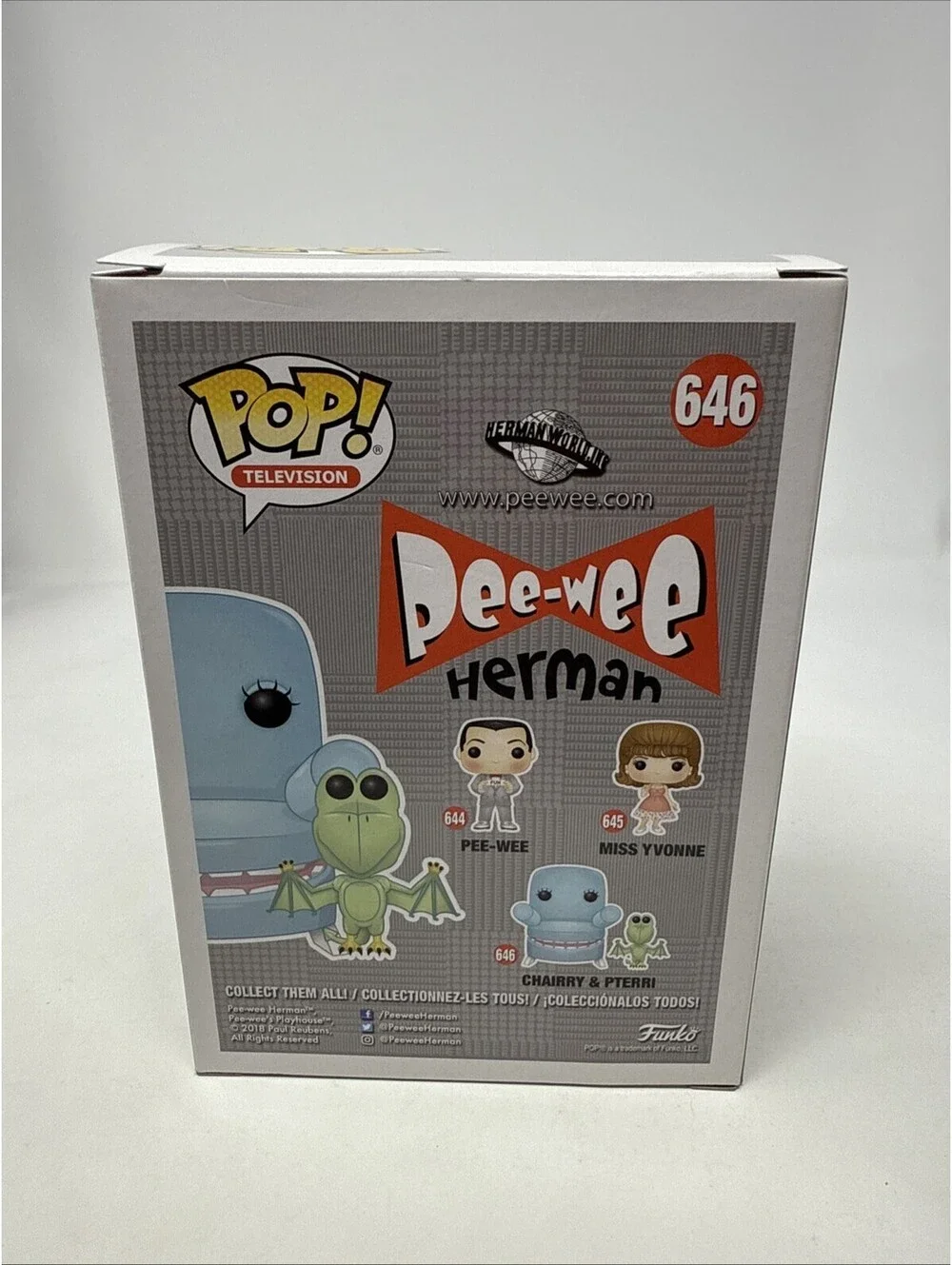 Chairry with Pterri Funko Pop #646 from Pee Wee Herman Playhouse “VAULTED”